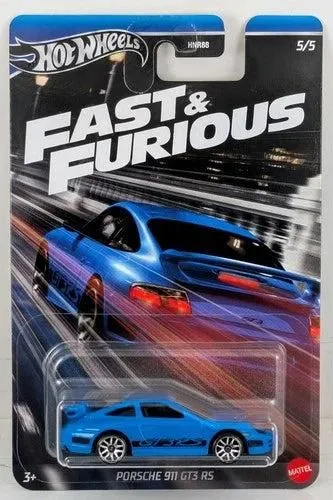 Hot Wheels Fast & Furious Porsche 911 GT3 RS Blue Diecast Model Car