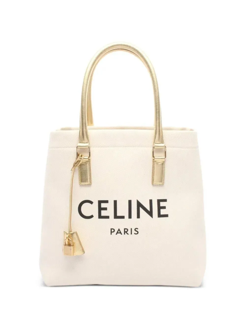 Celine Horizontal Cabas Tote - Gold/Ivory