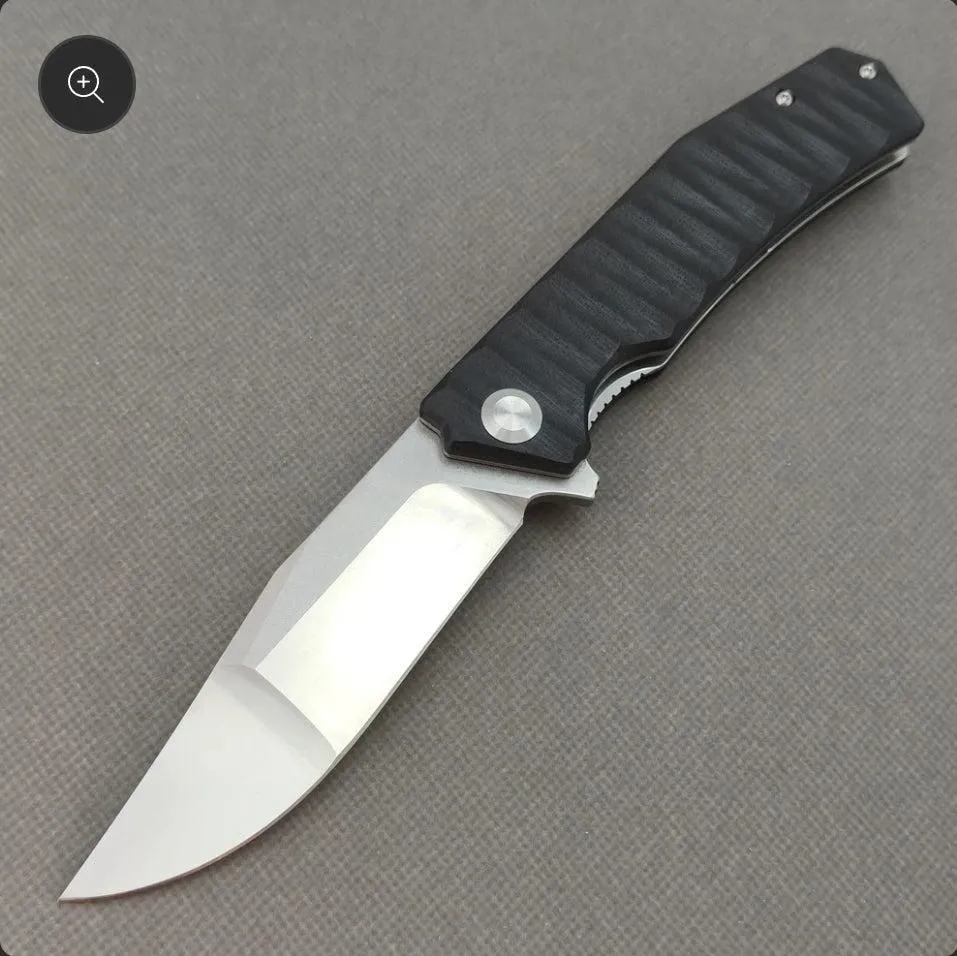 VORIXN Flipper Knife Stainless Steel & G10 Handle (4.0" 9Cr13 Blade) KA002