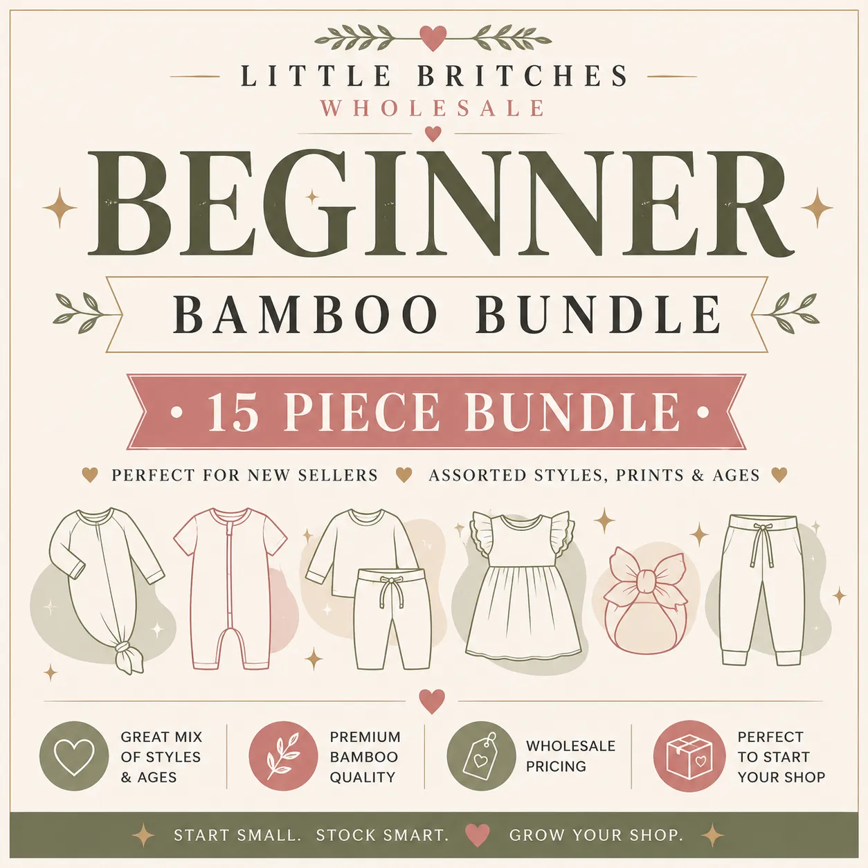 Beginner Children's Bamboo Bundle | 15 Piece Wholesale Assortment