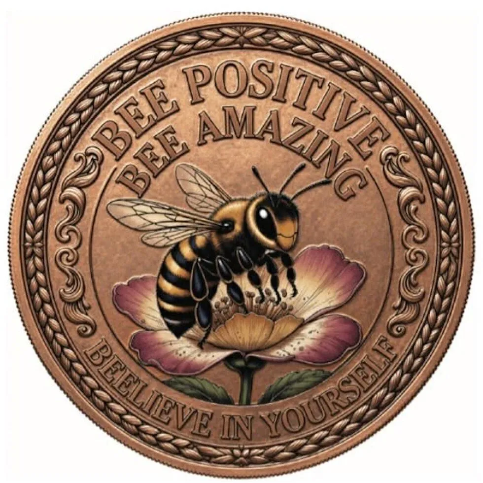 In Stock! Bee Amazing Colorized 5 oz Copper Medal