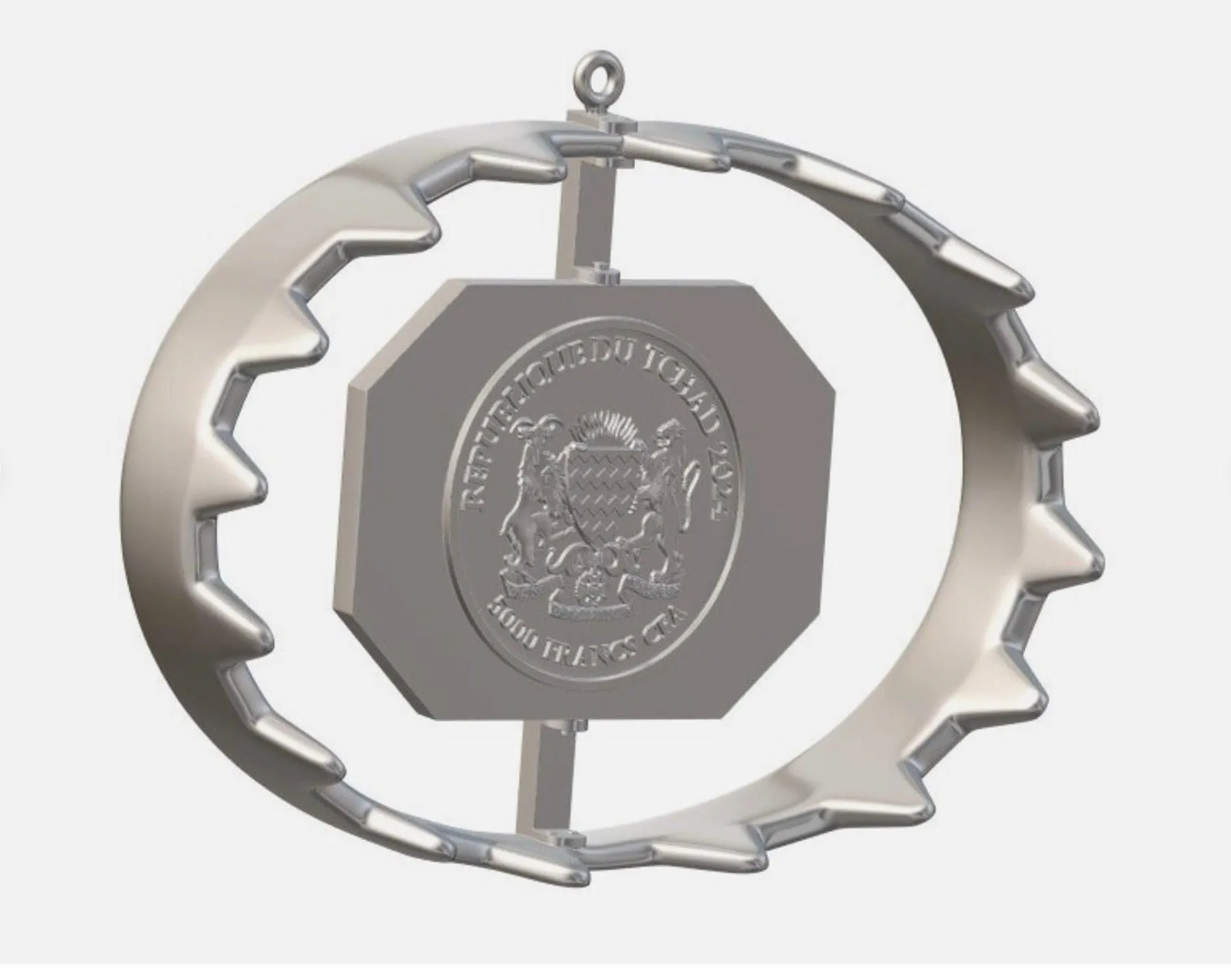 In Stock! 2024 5000CFA Chad - BEAR TRAP - 1oz 999 SILVER Coin w/Box & COA
