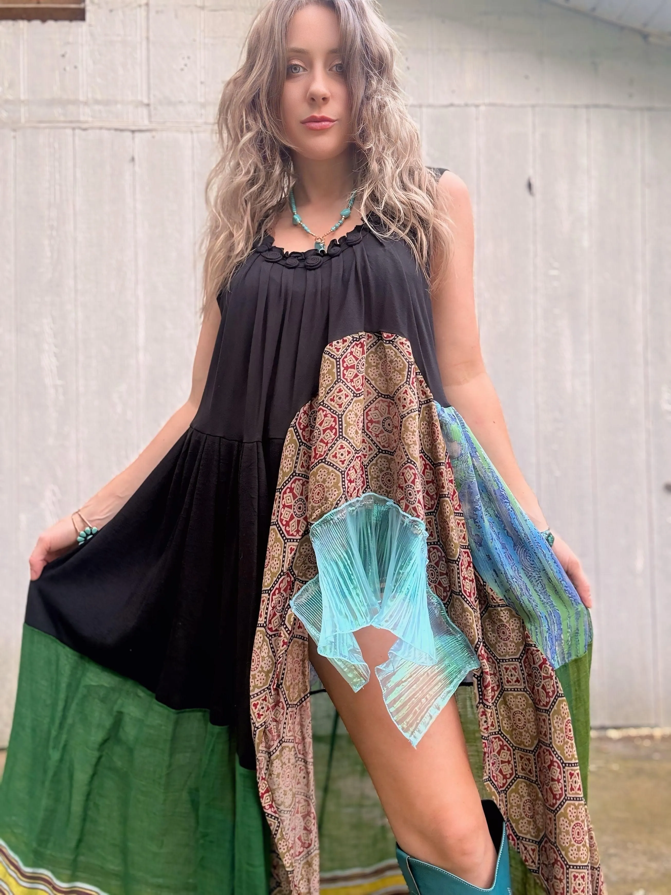 Supernova Black Knit High Low Tunic - M/L/XL