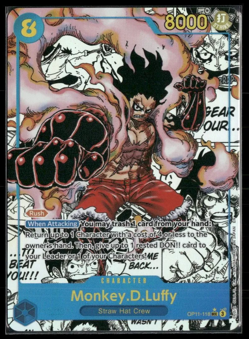 A Fist of Divine Speed Monkey.D.Luffy (118) (Manga) #OP11-118