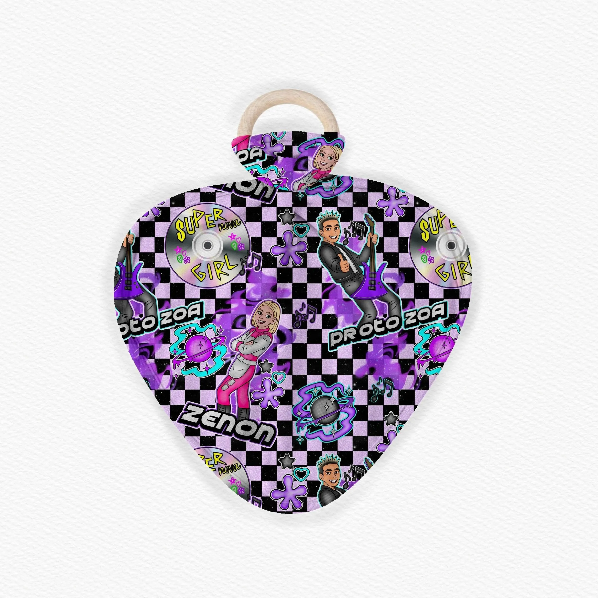 Supernova Girl | Bamboo Lovey w/ Wooden Teething Ring