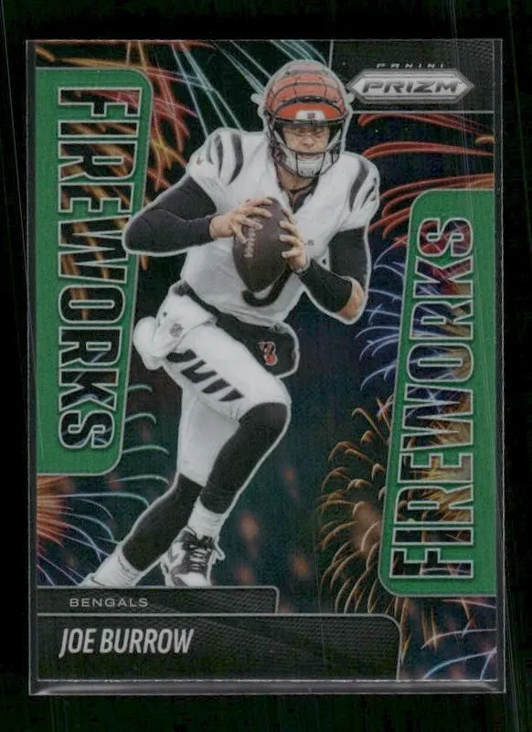 Joe Burrow - 2025 Prizm Football - Green Fireworks