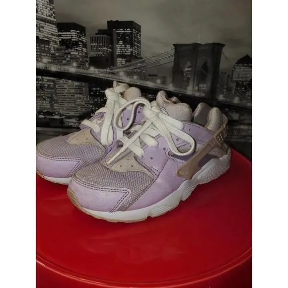 Product image for Nike Huarache Rose Purple lavender White Size 3Y sneakers
