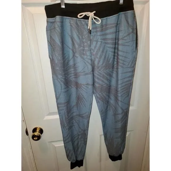 Product image for Elwood Mens Joggers Pants Black Multicolor Size M palm Trees