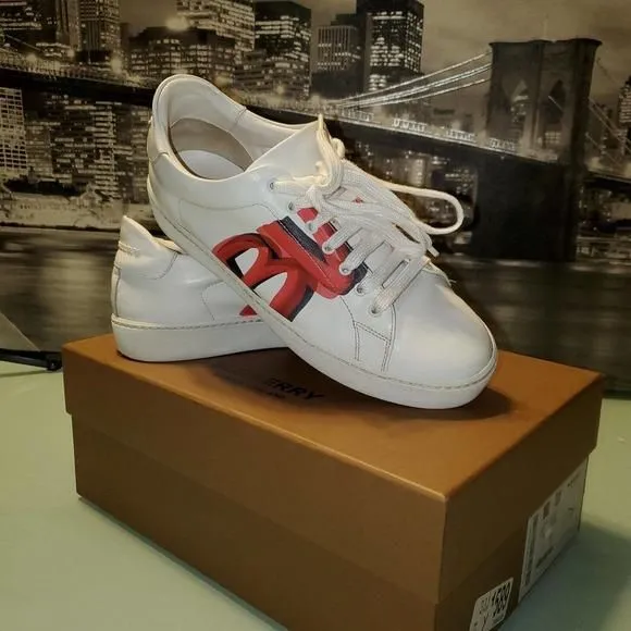 Product image for Authentic Burberry Westford MP White Graffiti Lace Up Sneakers Size 37 Trending