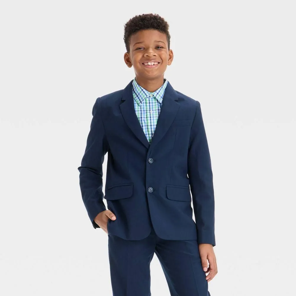 New without Tags - Boys' Suit Jacket - Cat & Jack Navy Blue 16 Husky
