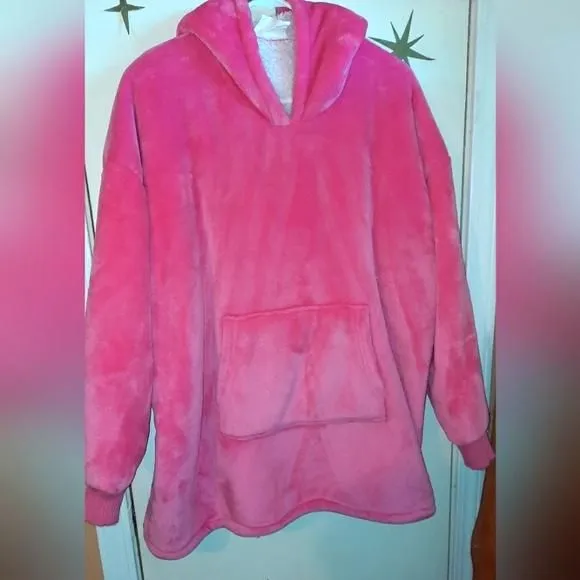 Product image for Touchat Wearable Blanket SHERPA Hoodie Fits ADULT SM/MED KIDS LG - XL
