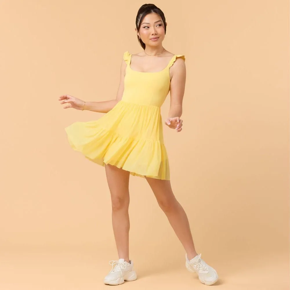 New without Tags - Size: Large - Blogilates Women's Mommy & Me Ballerina Ruffle Dress - Yellow L