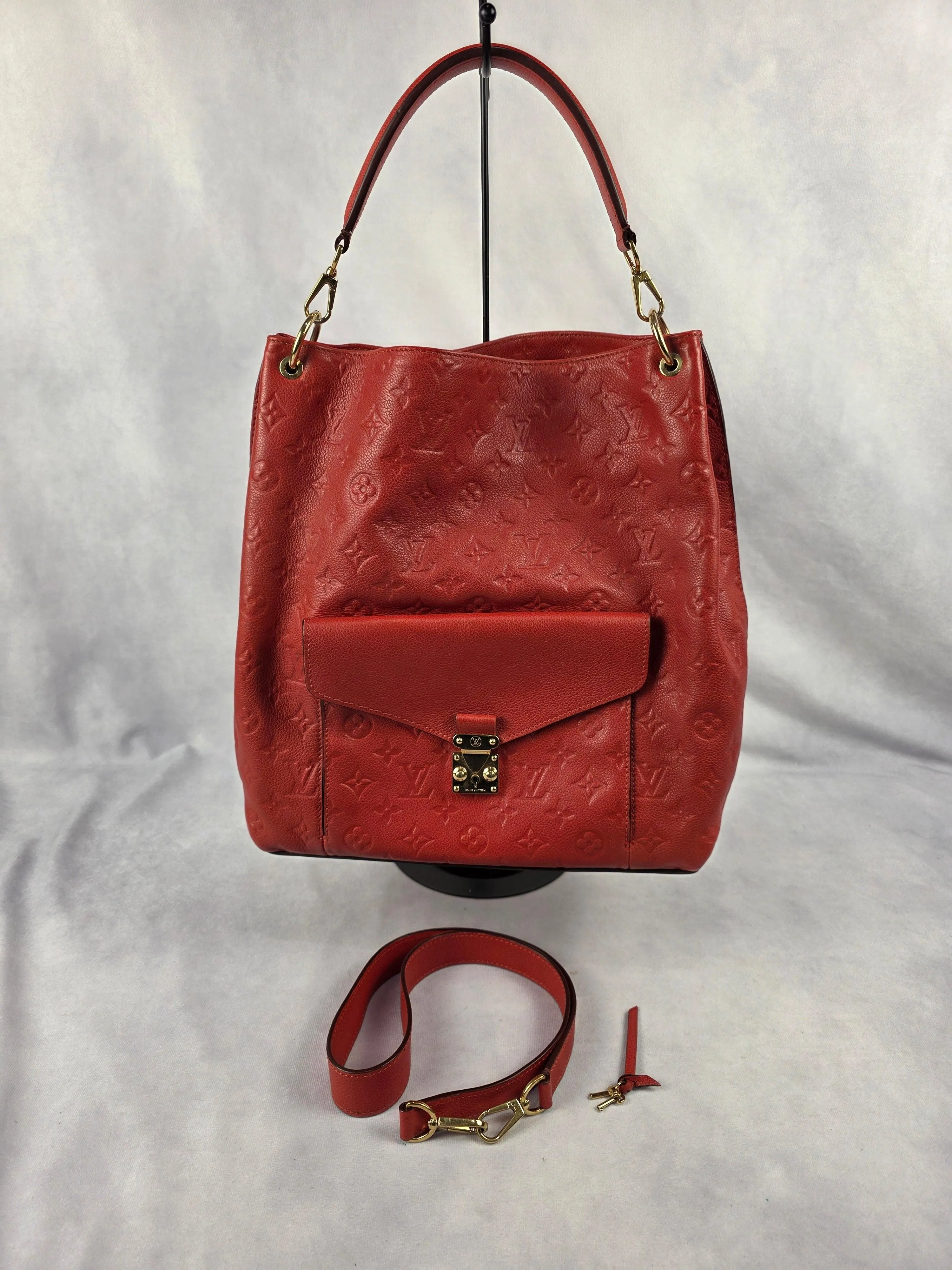 Louis Vuitton Monogram Empreinte Métis Hobo Bag (Orient Red), CA4113