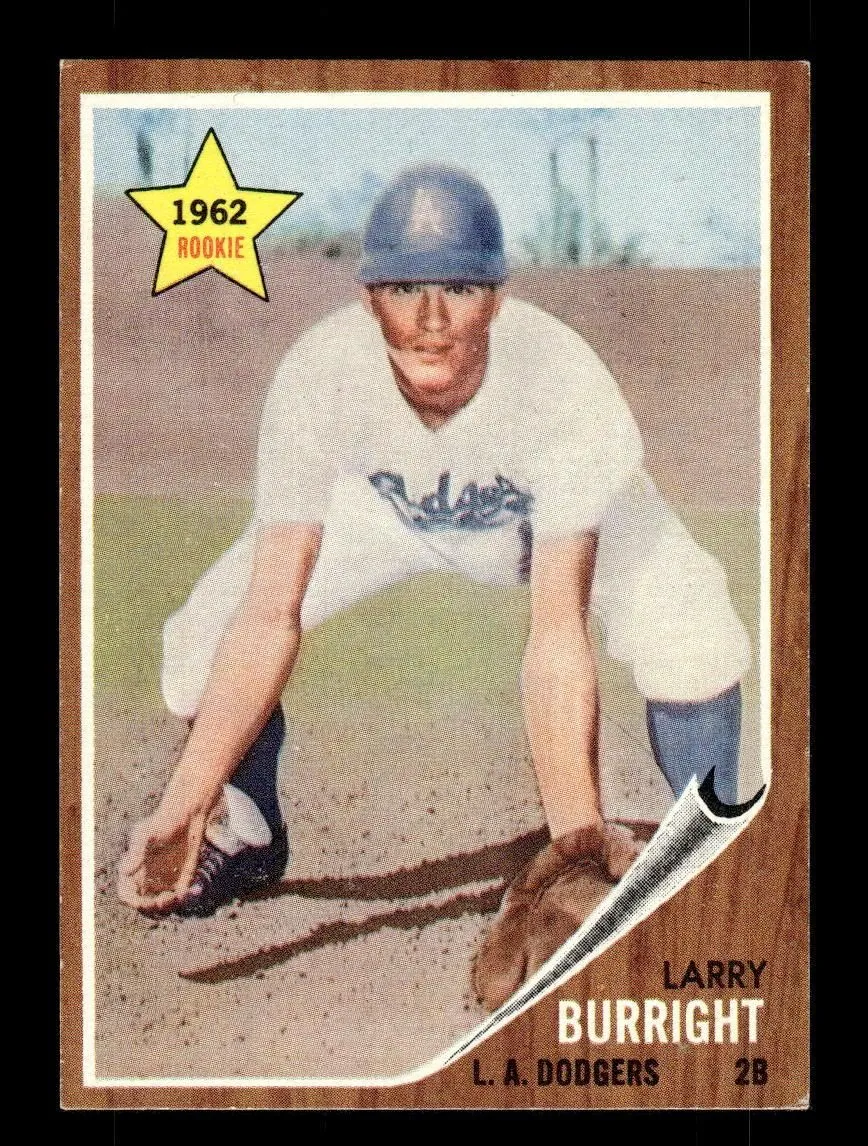 1962 Topps #348 Larry Burright Los Angeles Dodgers EX CS26014963