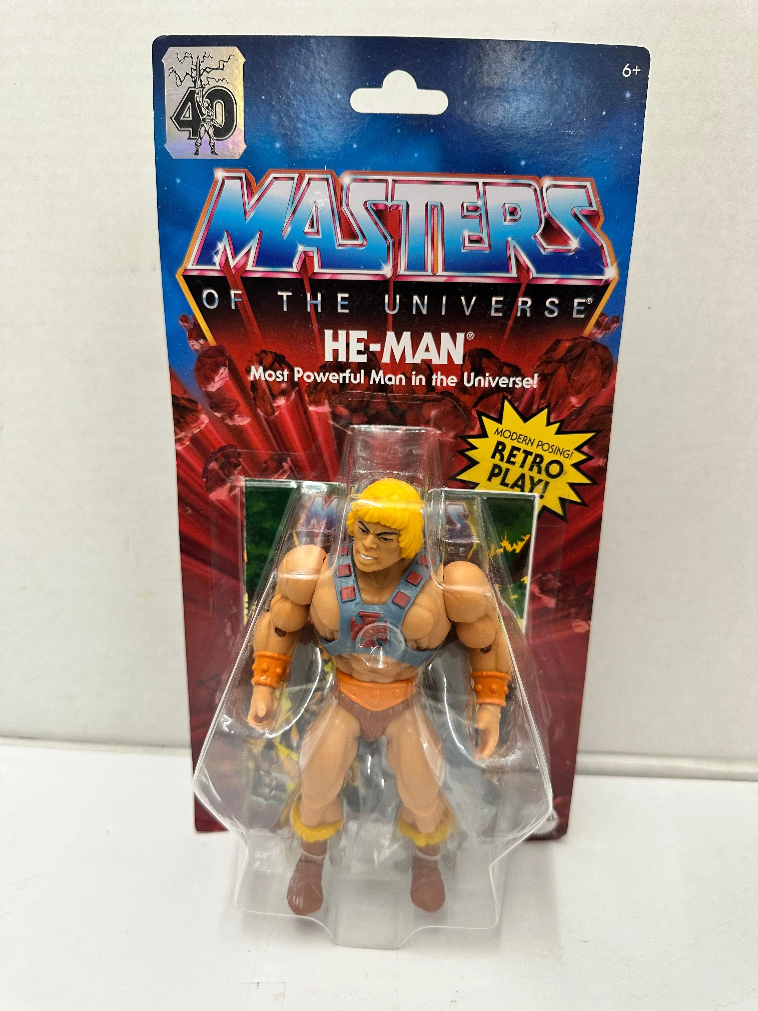 Masters Of The Universe Origins He-Man Figure 40th Anniversary Pack