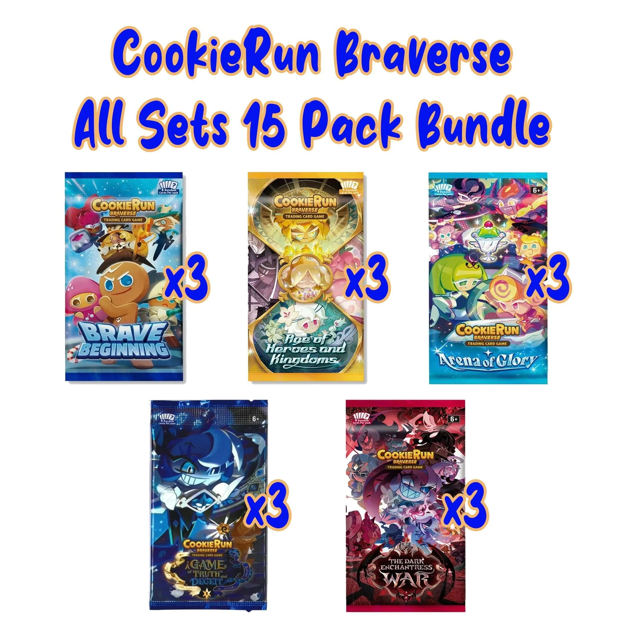 CookieRun TCG: All 5 Sets - 15 Pack Bundle