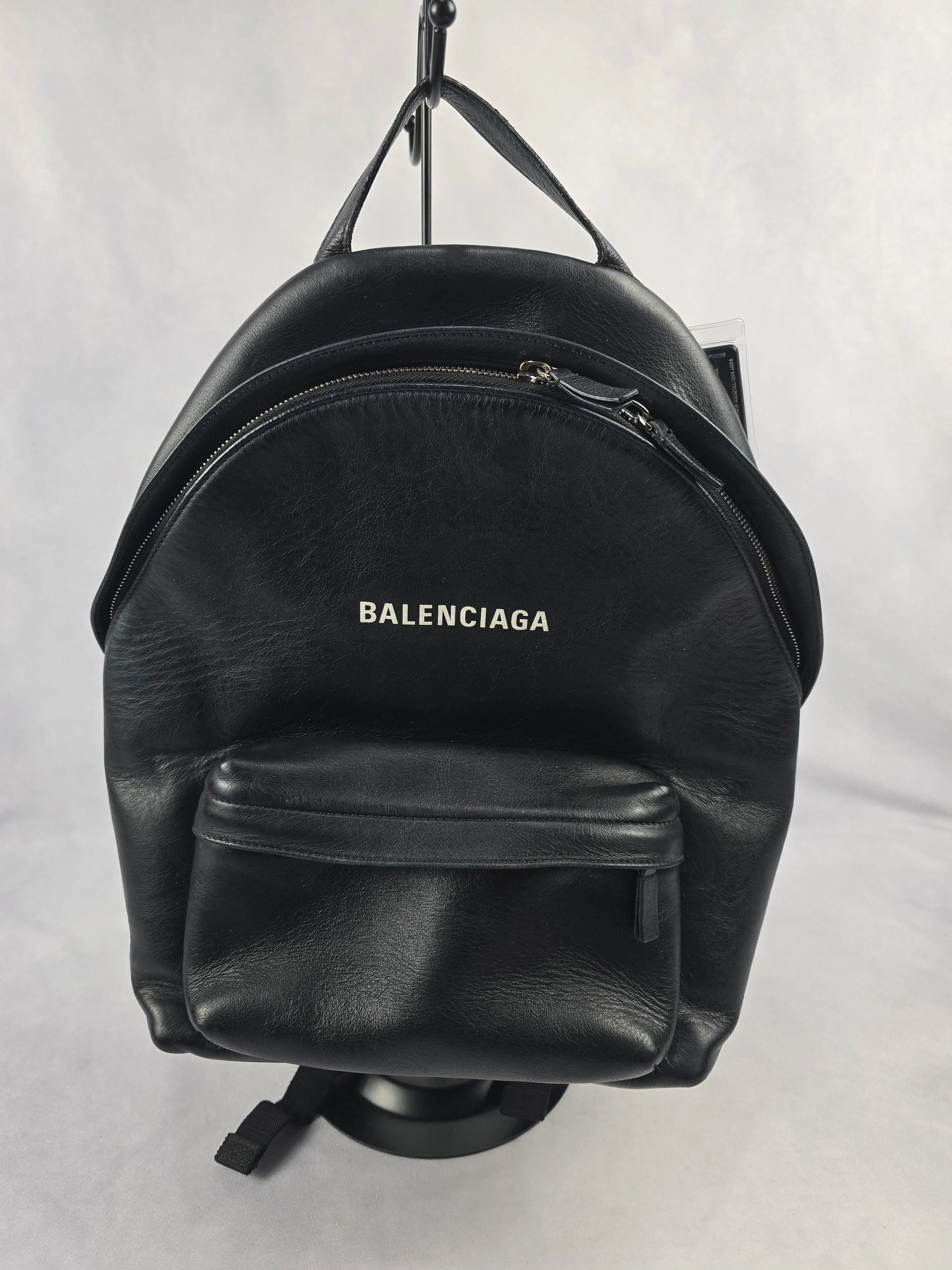 Balenciaga Everyday Backpack in Black Leather