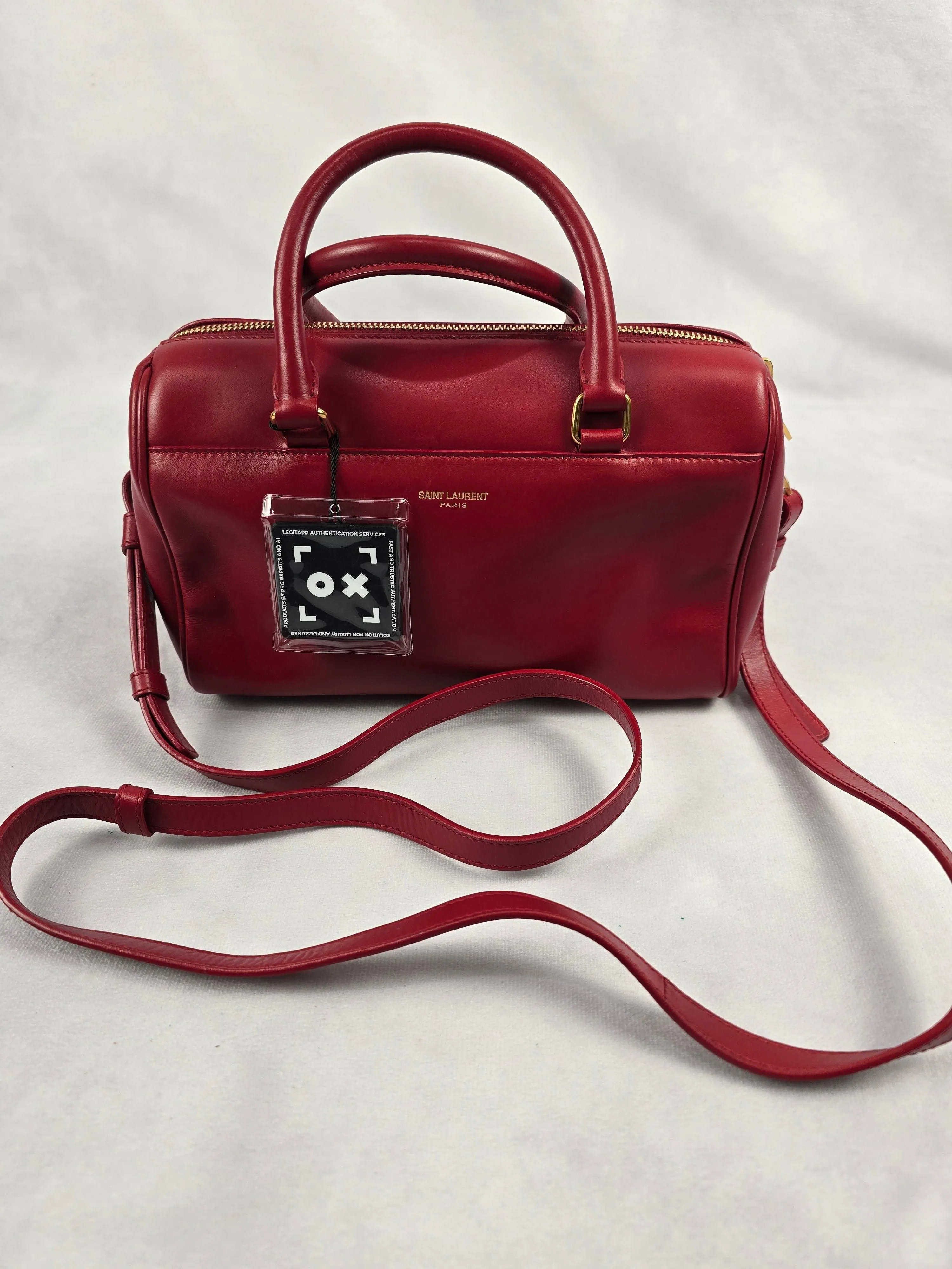 Saint Laurent Classic Baby Duffle Red leather Shoulder bag