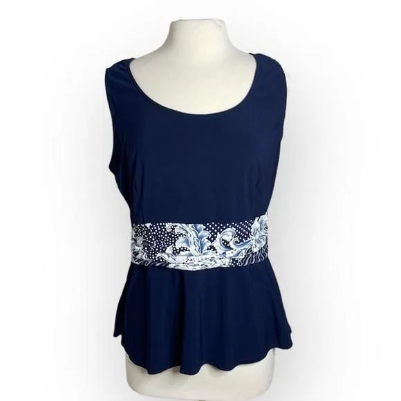 Product image for Perceptions black and white sleeveless top