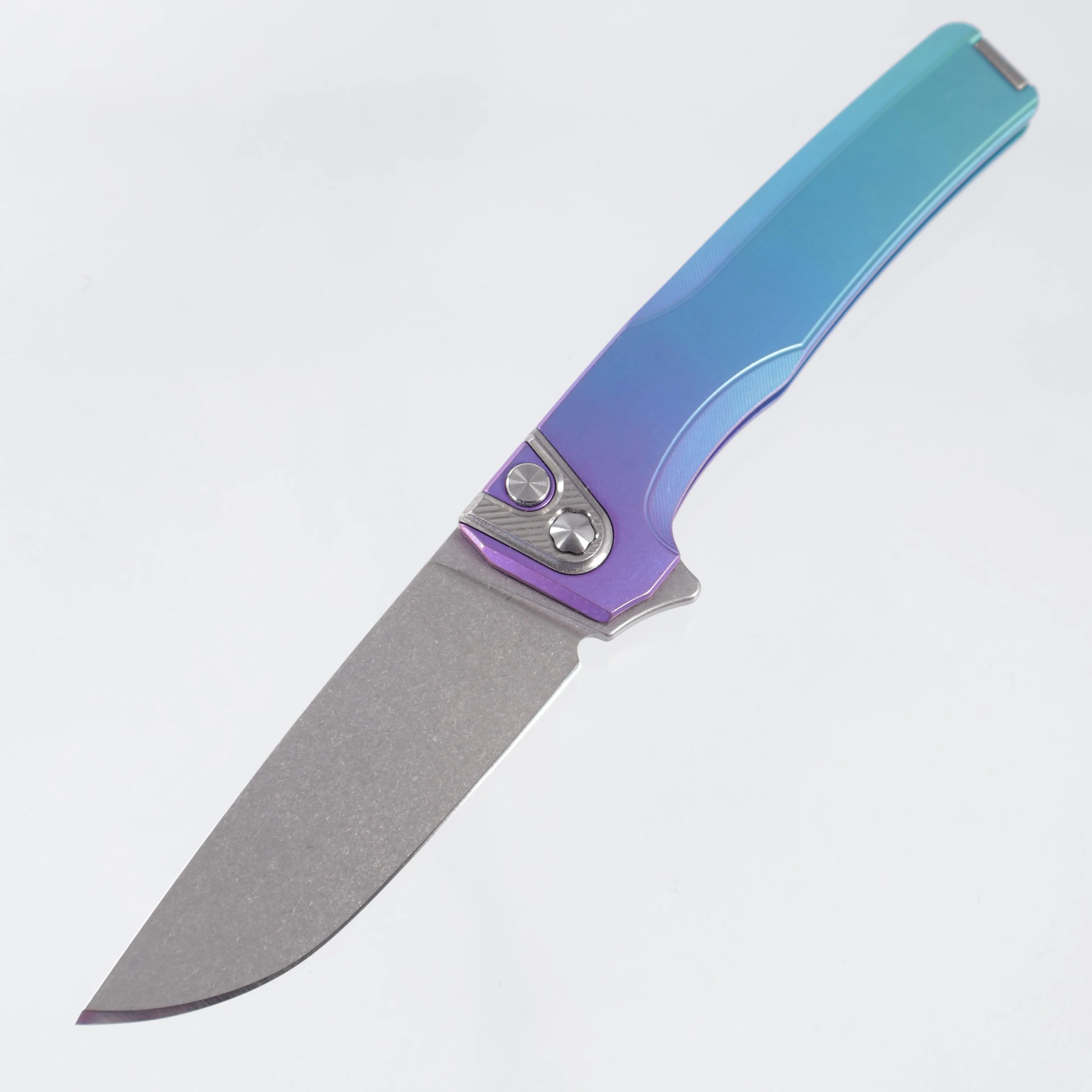 Machine Wise Sonora #2248 - Blurple/Teal Fade Anodized Titanium w/ Ti Bolster - Stonewash S90V