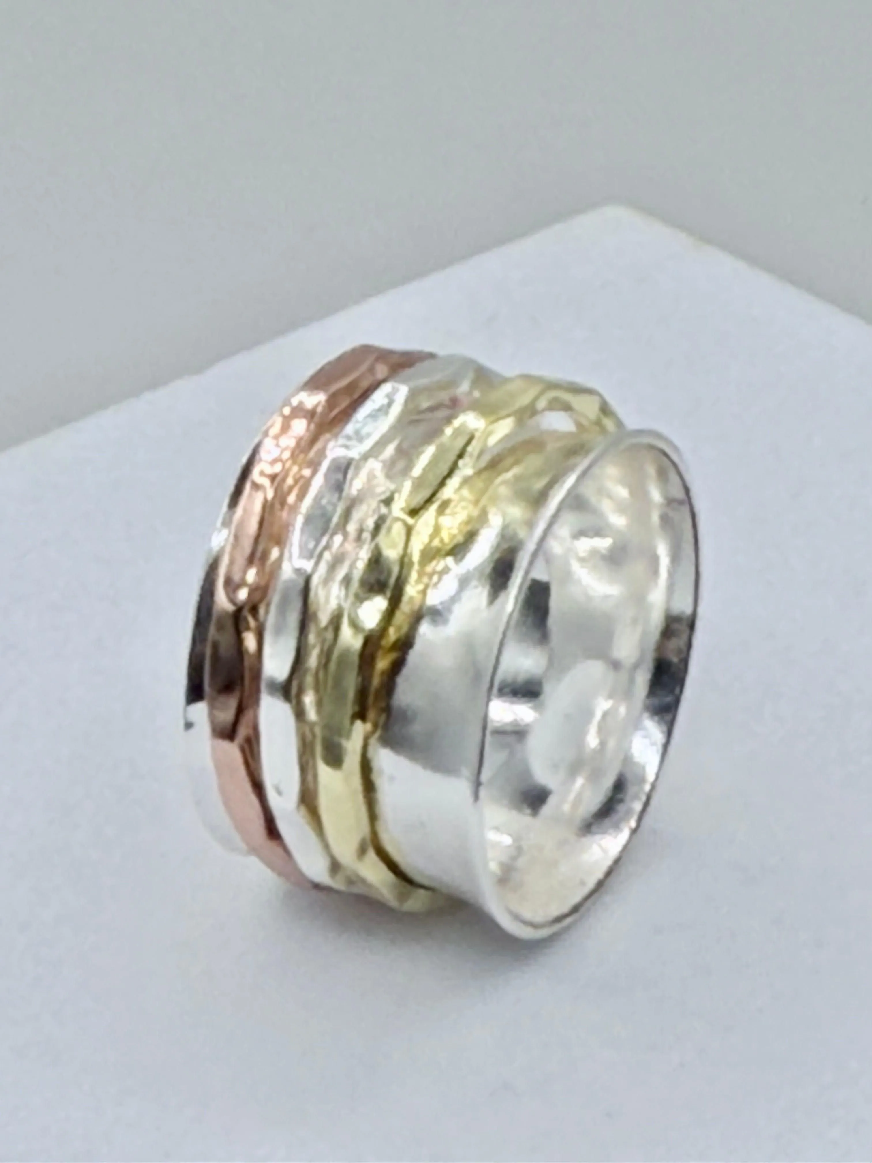 MIXED METALS FIDGET RING SIZE 6.5" (JR 143)