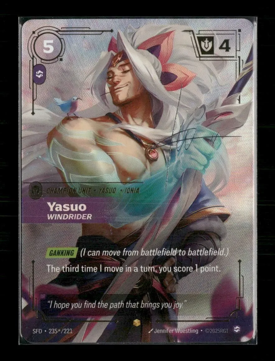 Yasuo - Windrider (Signature) #235*/221 Foil Showcase - Riftbound Spiritforged