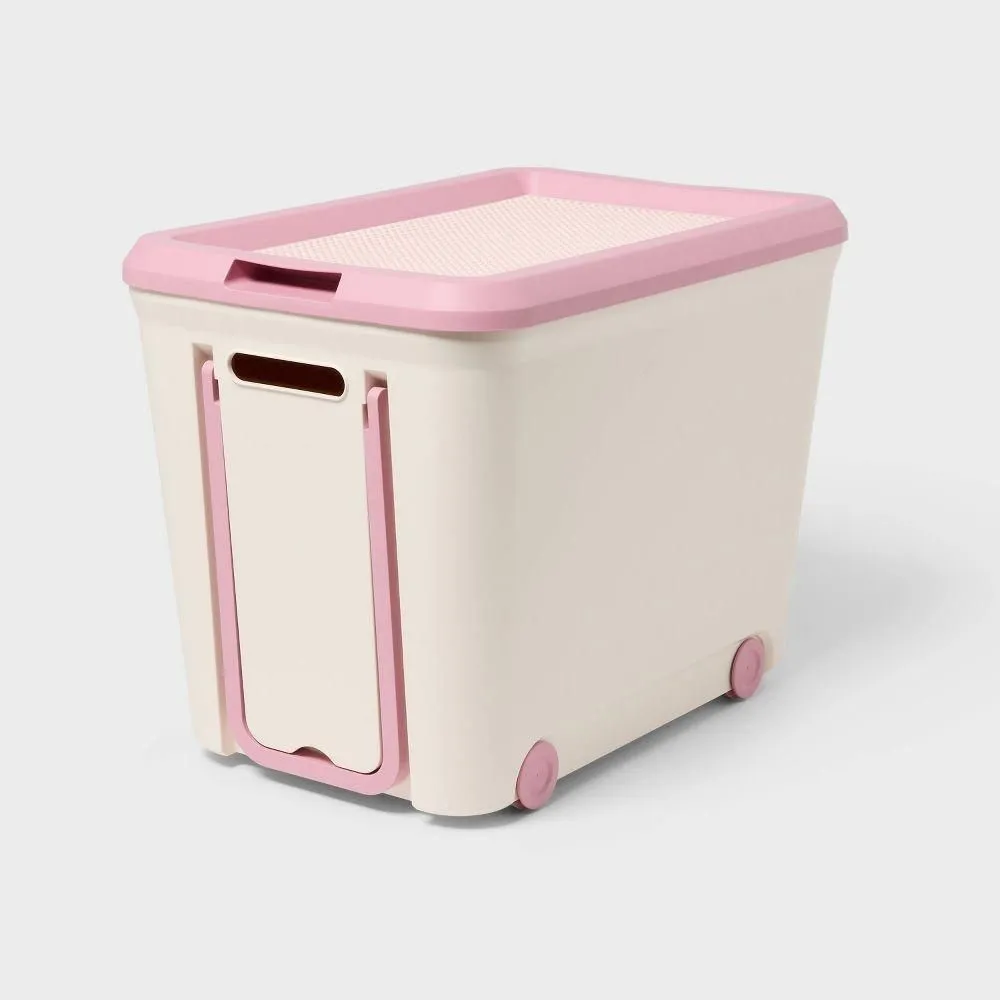 New without box - Building Brick Play Rolling Storage Tub Pink - Brightroom