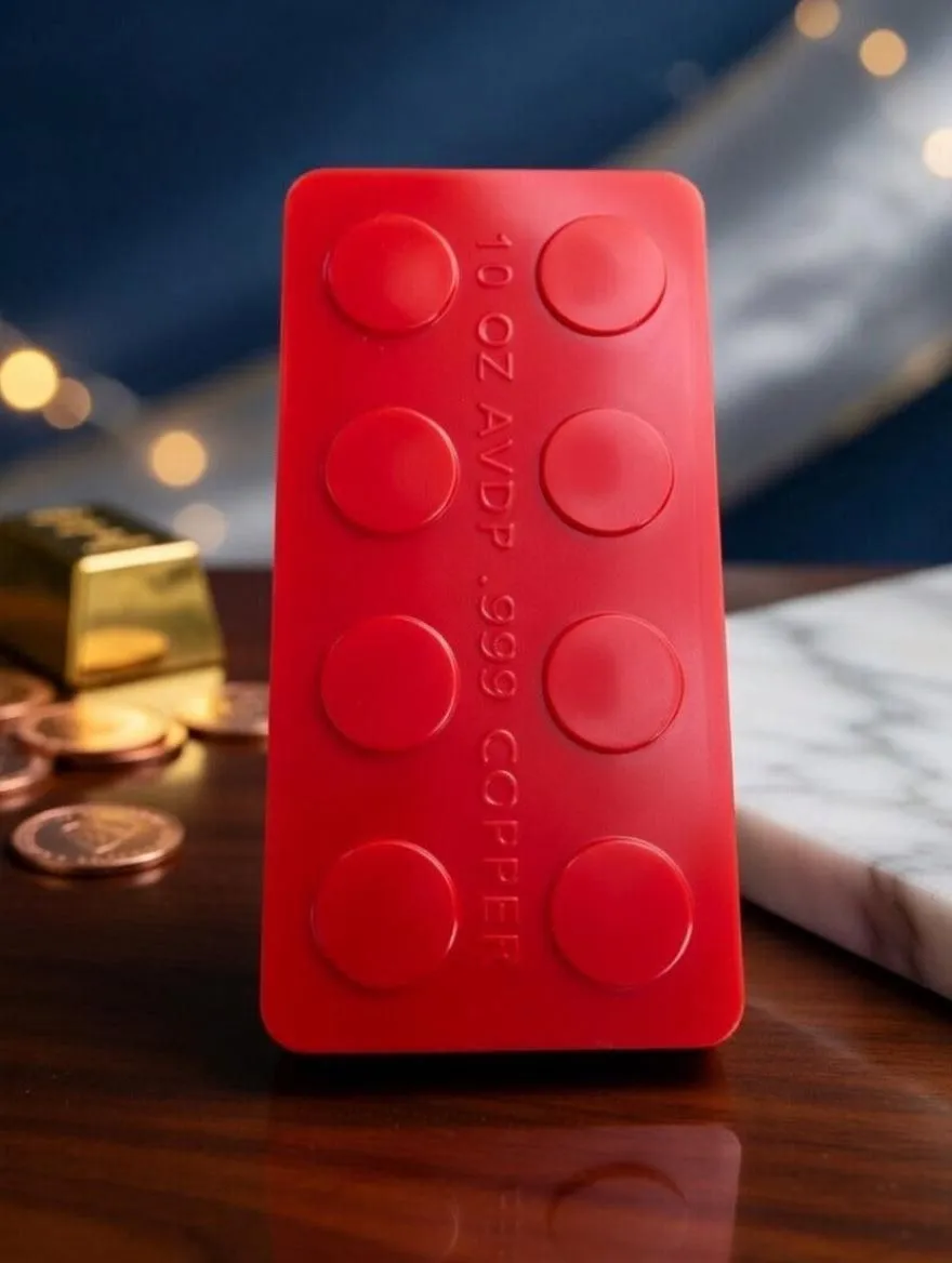 10oz AVDP Copper BUILDING BLOCK. Red. (Max 7500 mintage)