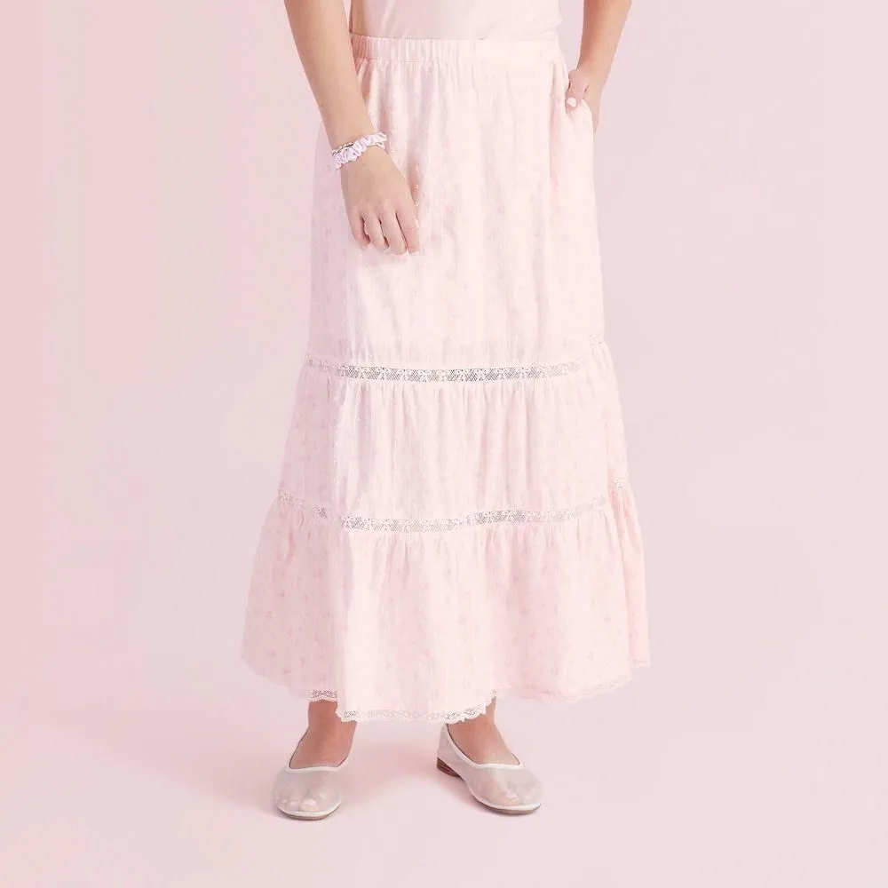 New without Tags - Size: 16 - Girls' Isla Blooming Heirloom Ditsy Tiered Maxi Skirt - LoveShackFancy