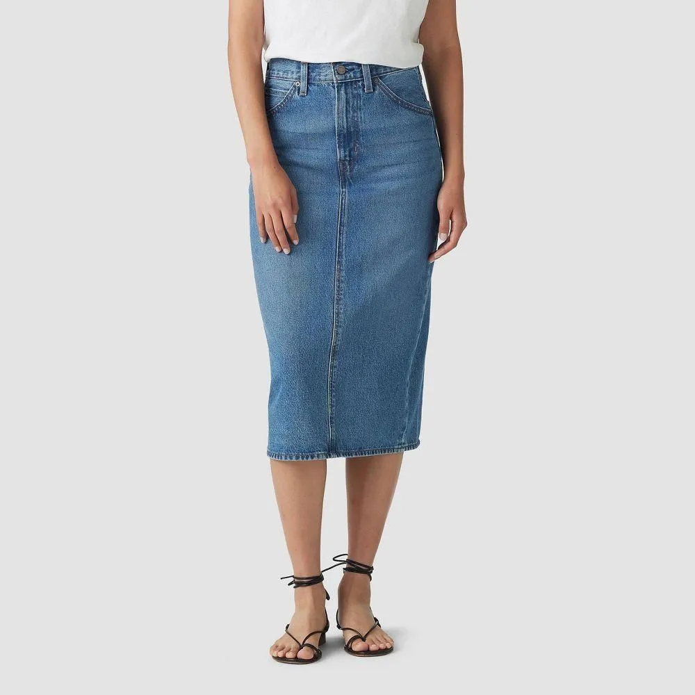New without Tags - Levi's Women's High-Rise Back Slit Skirt - Meadow Games 30