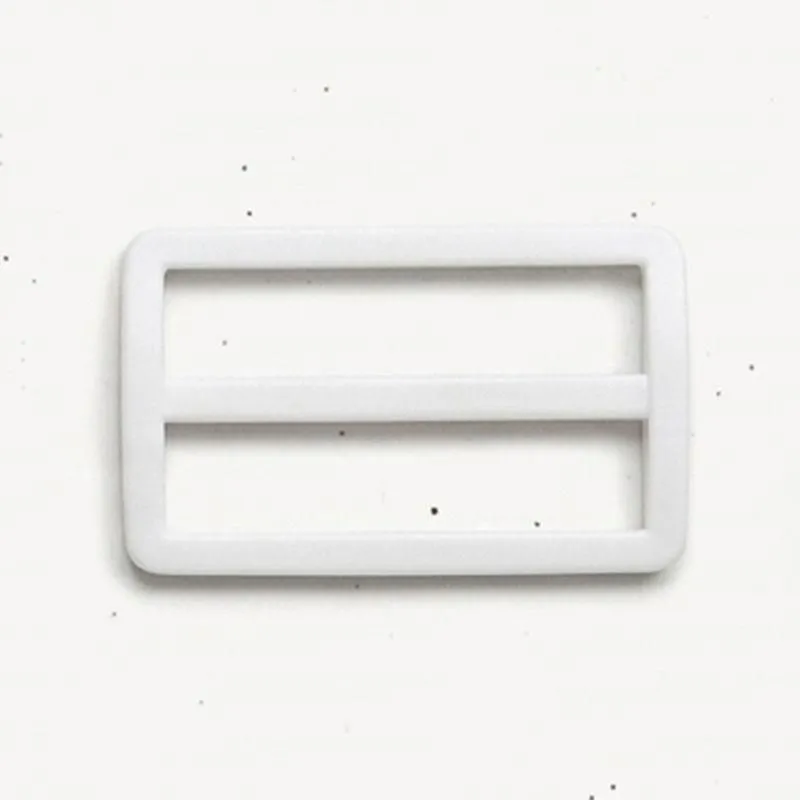 Tri Glide Slider Buckle 1.5"- White: 2Pcs