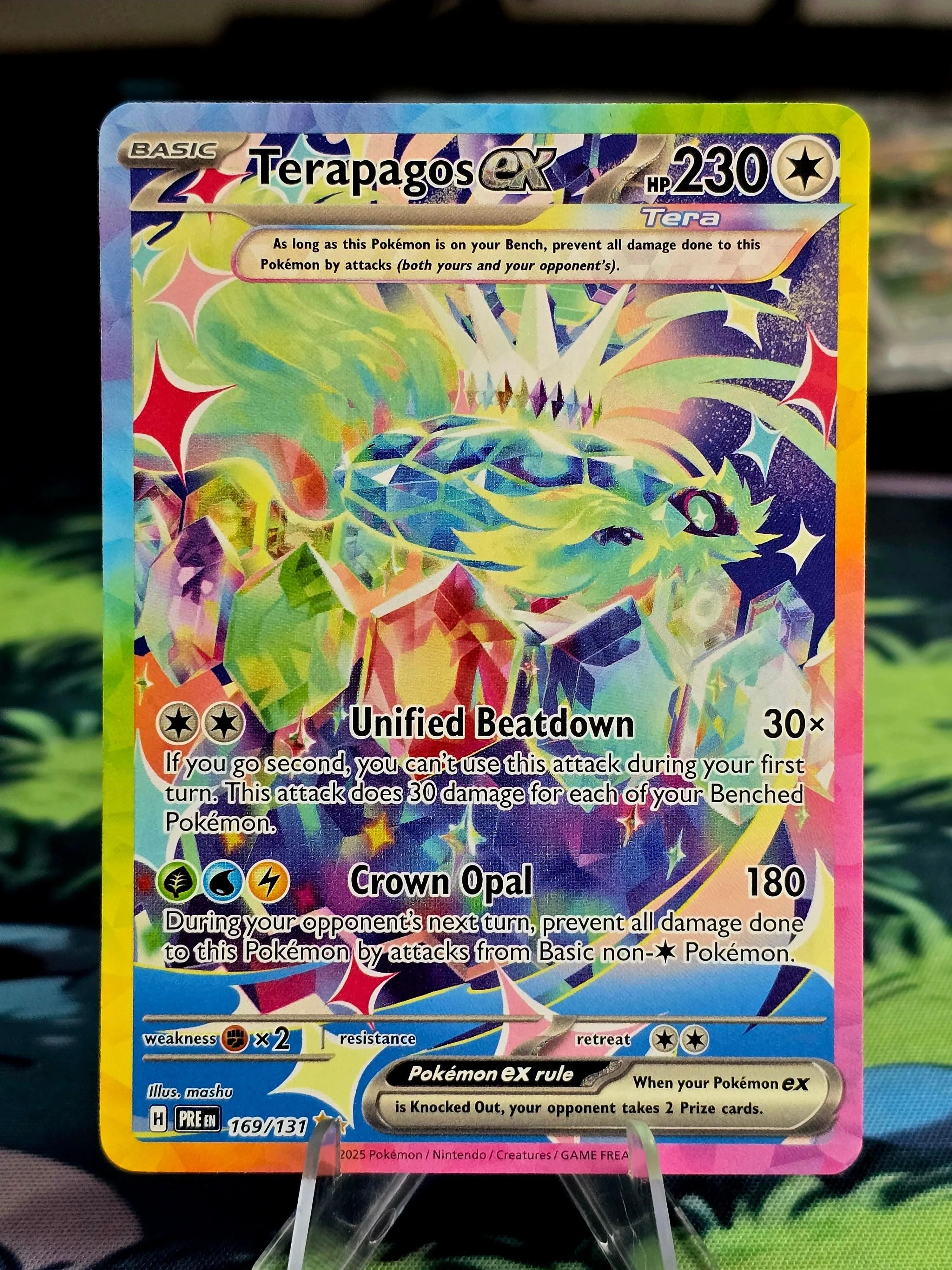 Pokémon TCG: Terapagos ex #169/131 — Prismatic Evolutions (2025) — Hyper Rare — Near Mint