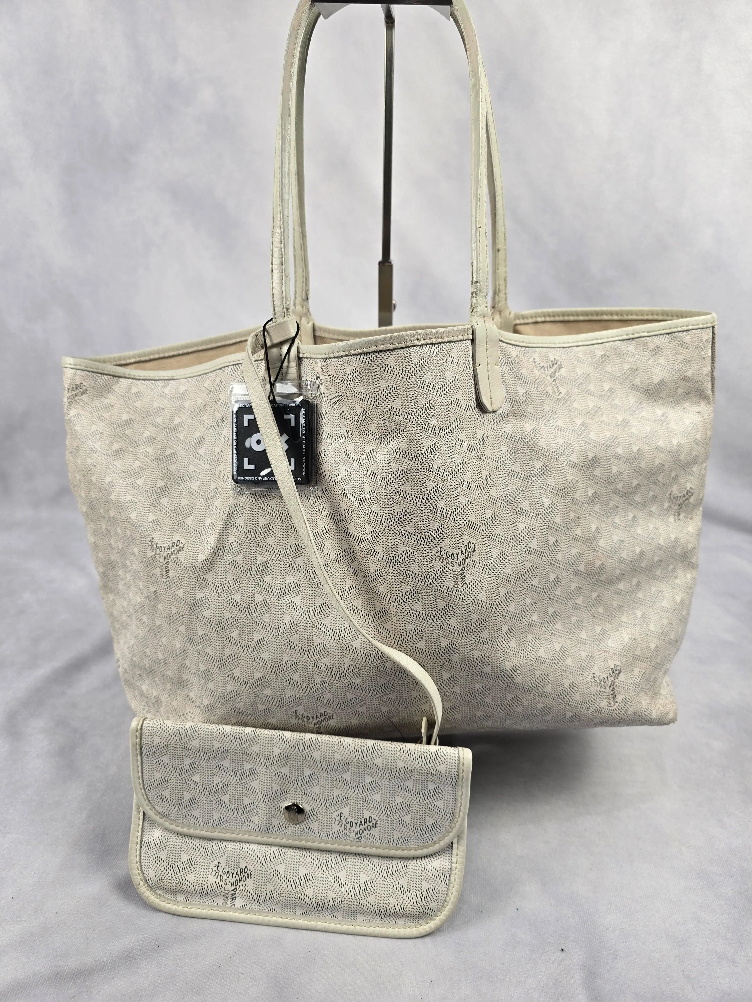Goyard White St. Louis Tote with Mini