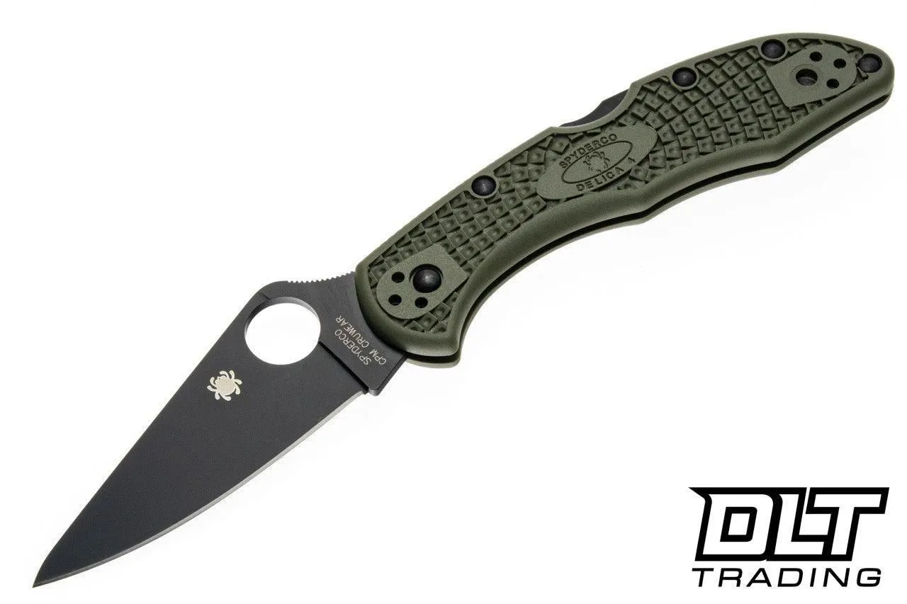Spyderco Delica 4 - OD Green FRN - Black Cru-Wear Blade