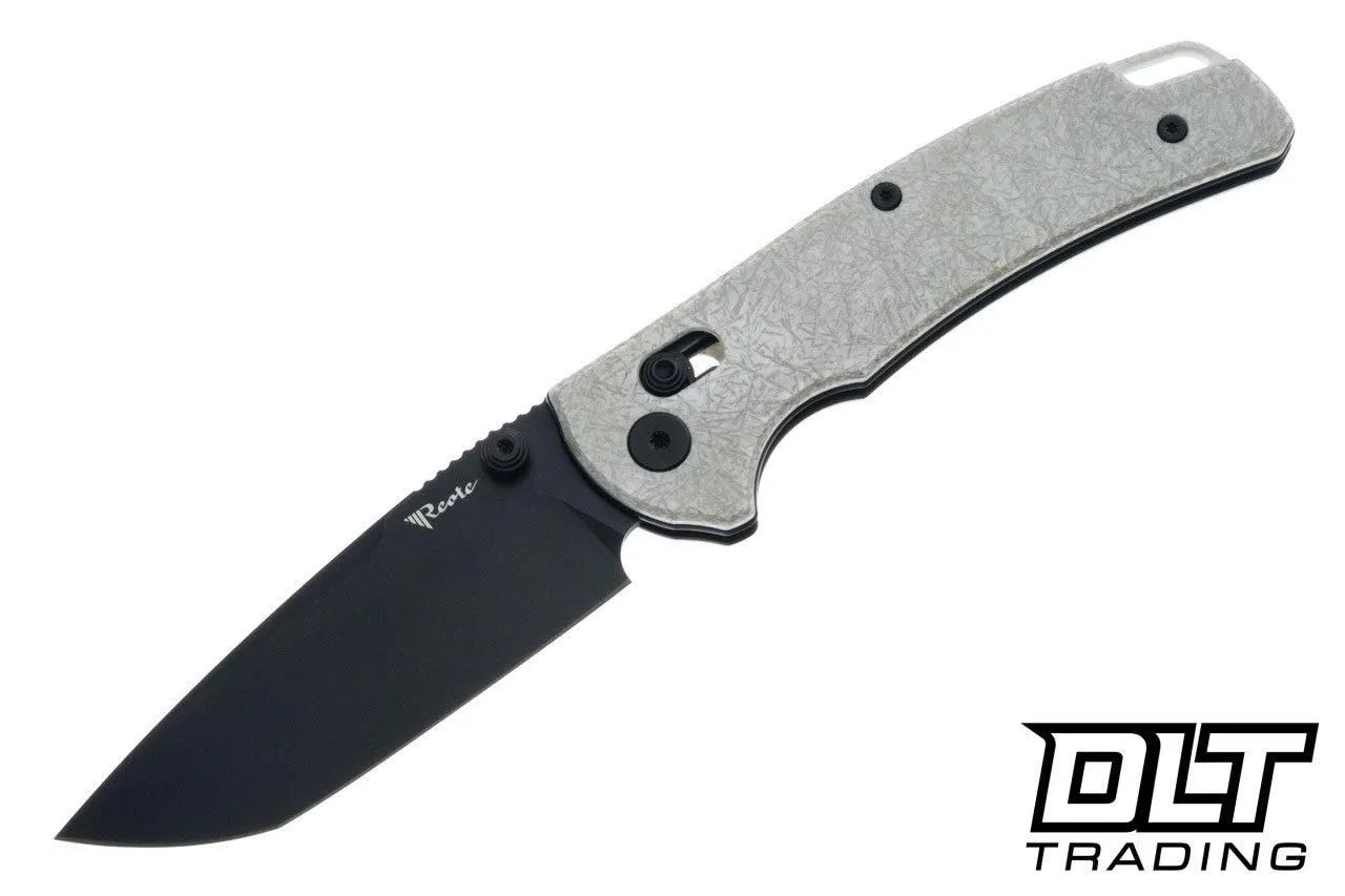 Reate Horizon X - White Glass FatCarbon - Black PVD Nitro-X7 Tanto Blade