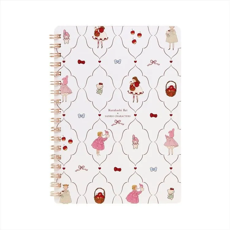 Sanrio Characters x Kurahashi Rei B6 Ring Notebook [White]