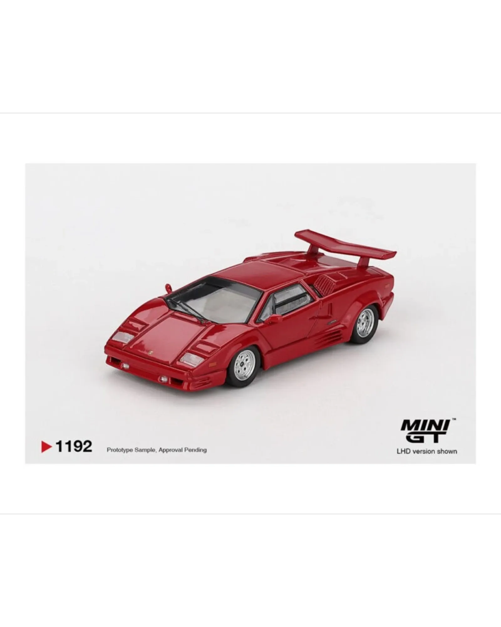 Mini GT Lamborghini Countach 25th Anniversary Red 1:64 Die-Cast #1192