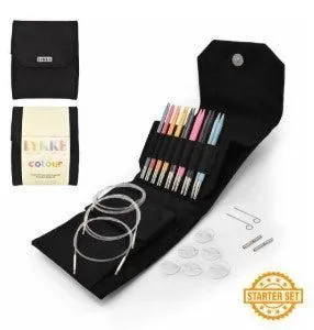 LYKKE Colour 5" Interchangeable Needle Starter Set – Black Vegan Suede
