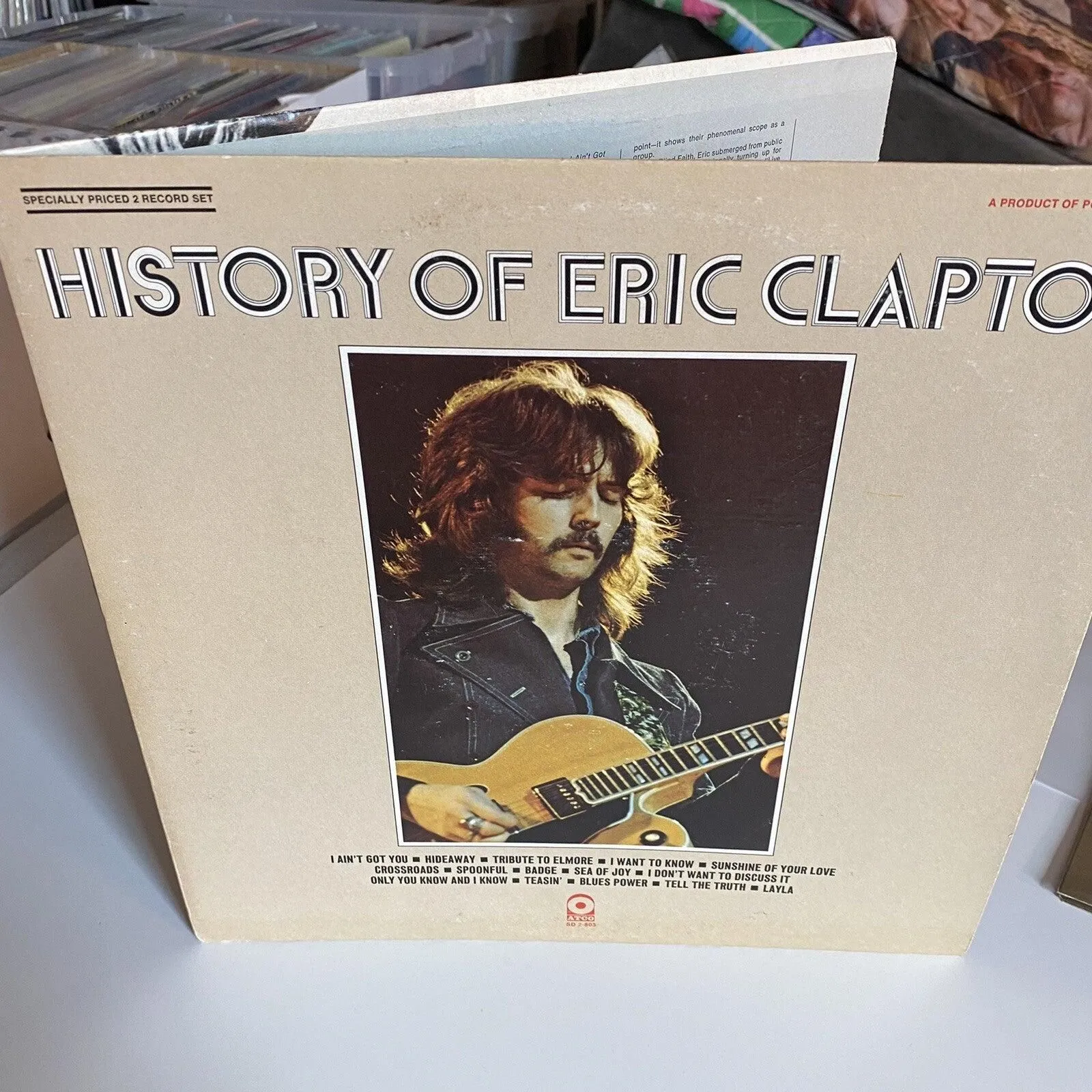 Eric Clapton HISTORY OF ERIC CLAPTON Vinyl LP Record VG+