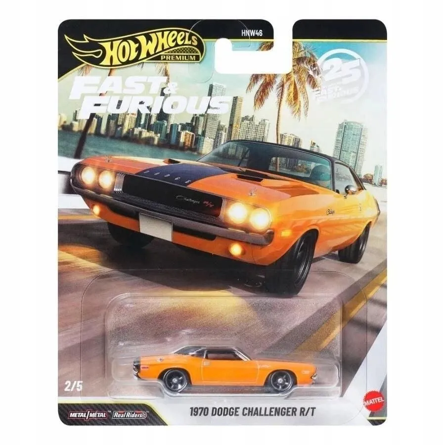 Hot Wheels Fast and Furious 25th Anniversary 1970 Dodge Challenger R/T Diecast Model Car