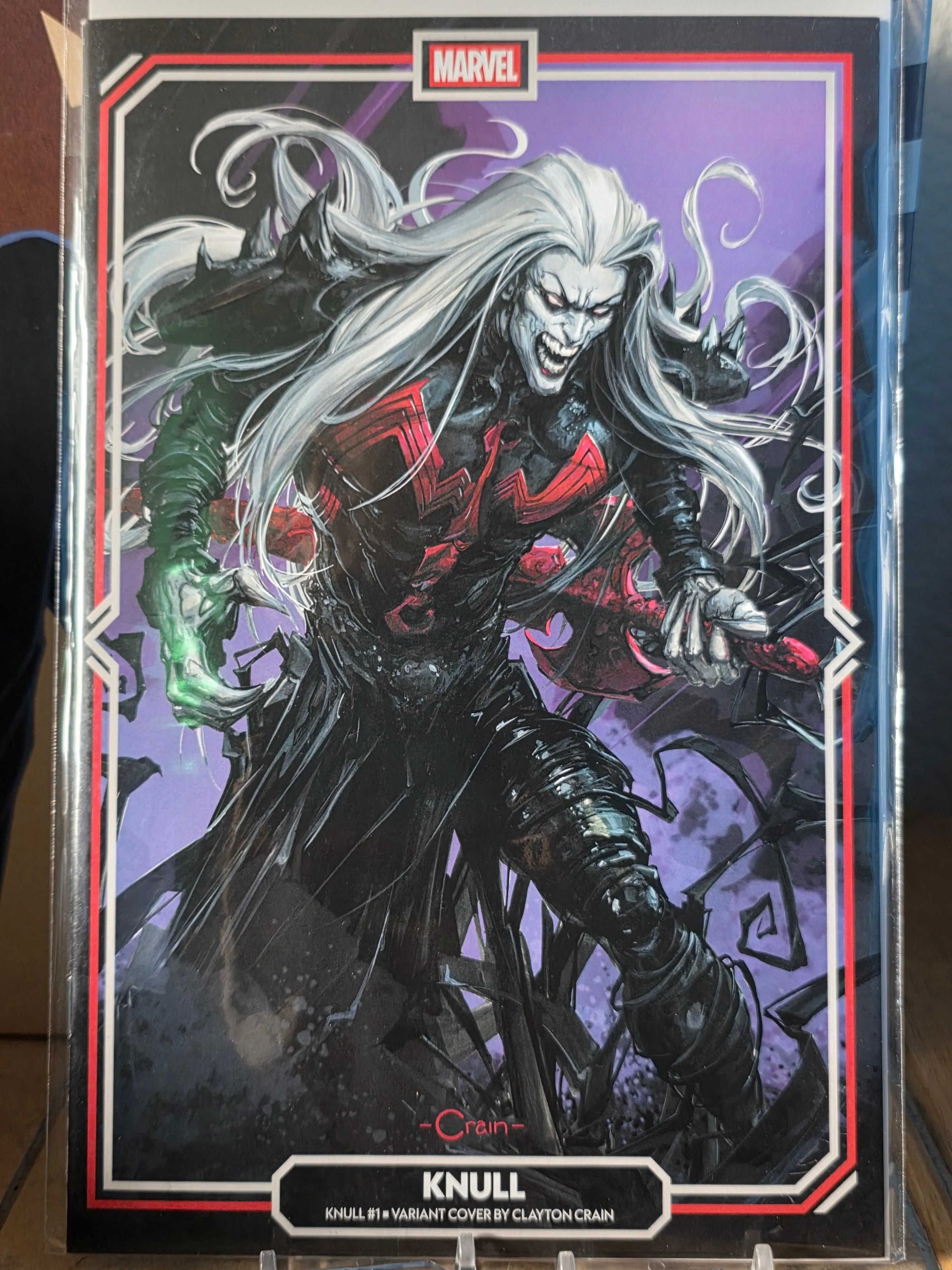 Knull 1 Clayton Crain Variant All-Black Necrosword King in Black Marvel Key