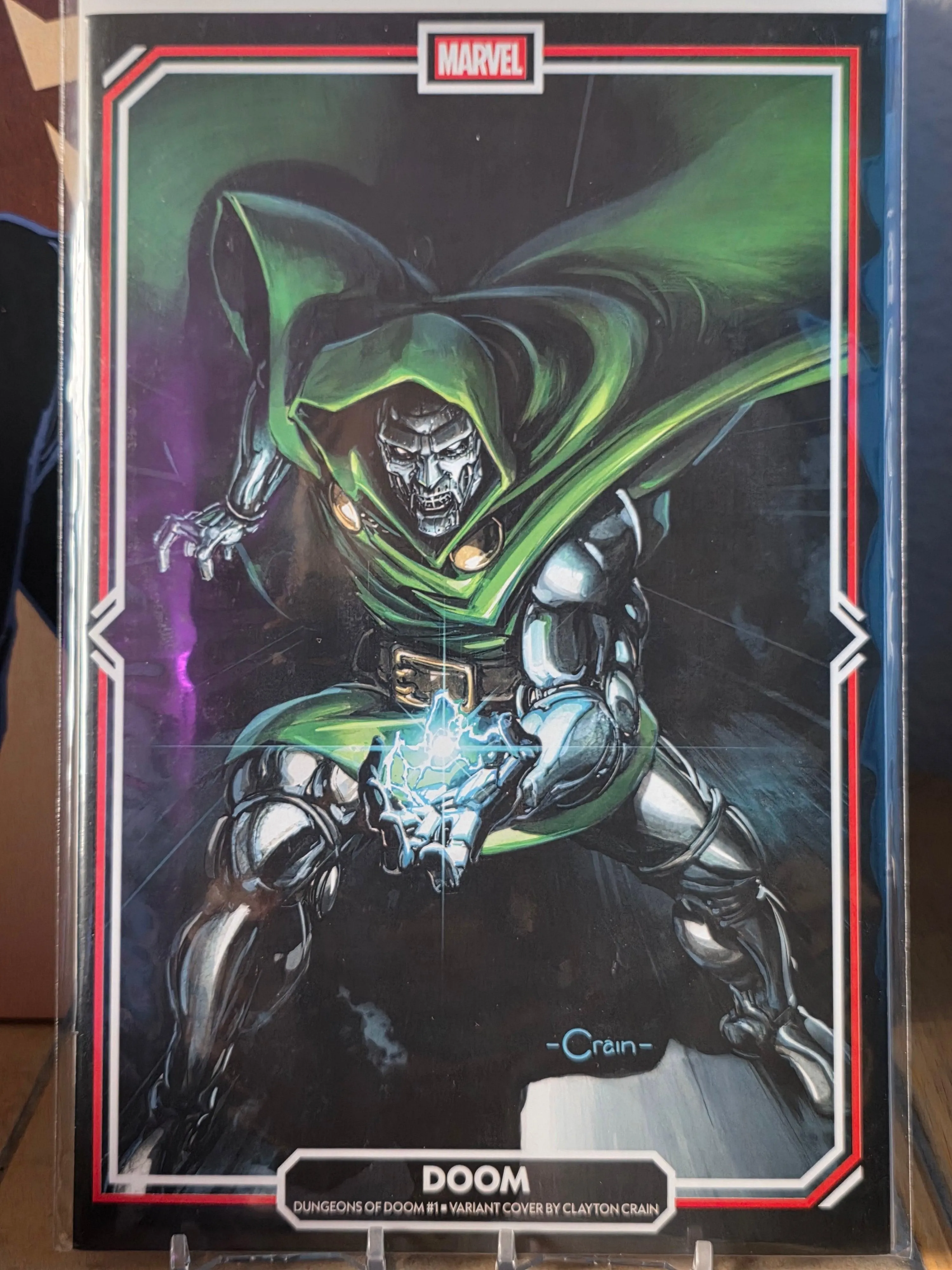Dungeons of Doom 1B Clayton Crain Variant Doctor Doom One World Under Marvel Key