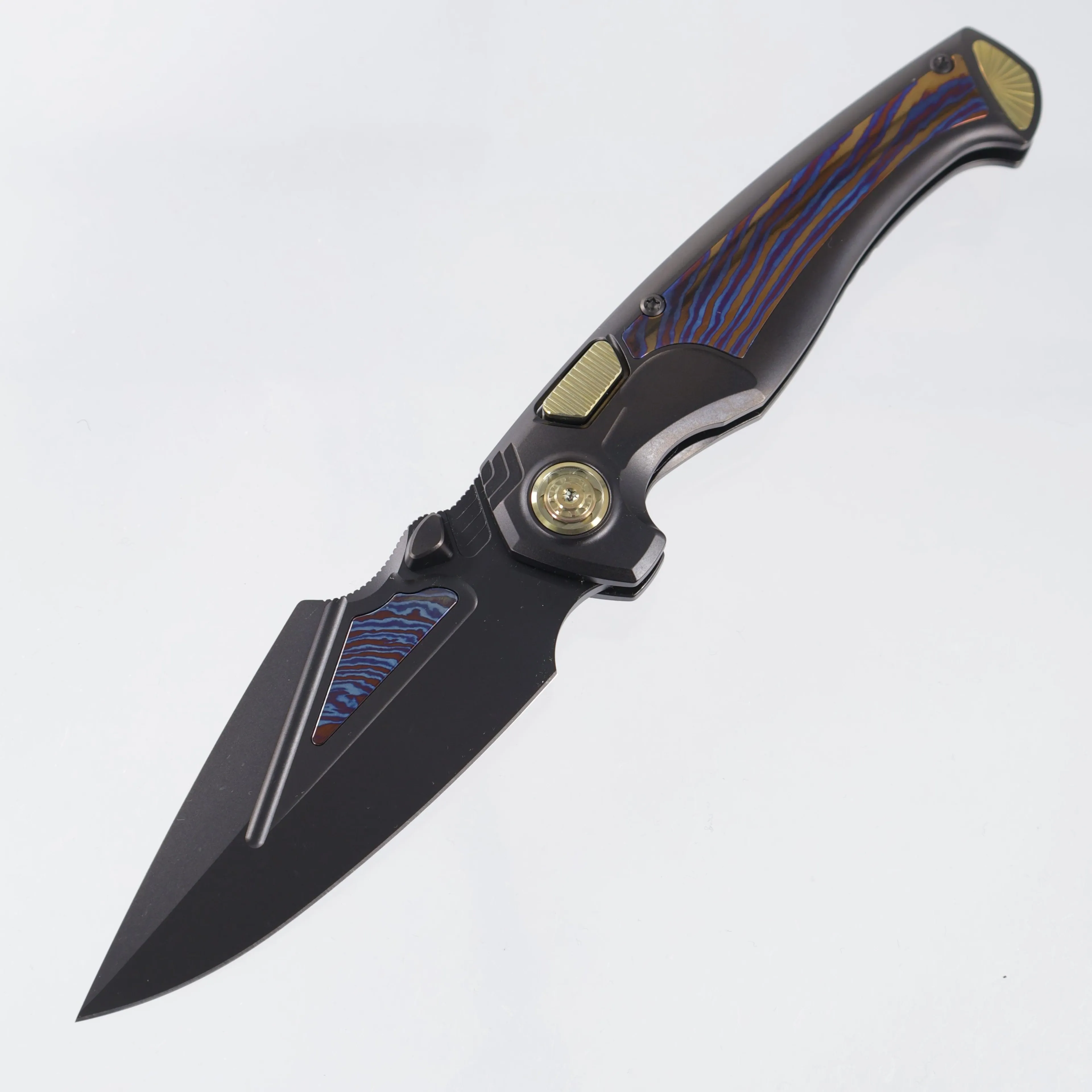 Remette Scepter - DLC Titanium w/ Timascus Inlays & Gold Hardware - DLC M390 w/ Timascus Inlays - SCPT-B