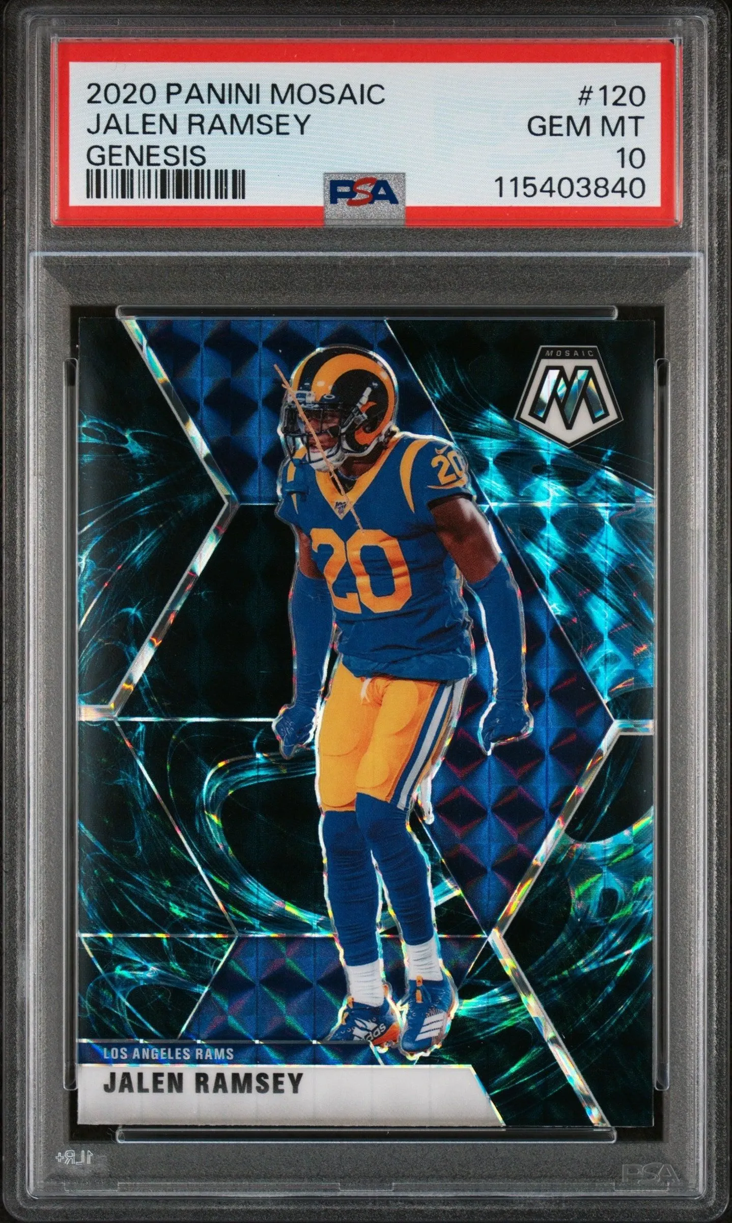 2020 Panini Mosaic #120 Jalen Ramsey Genesis PSA 10