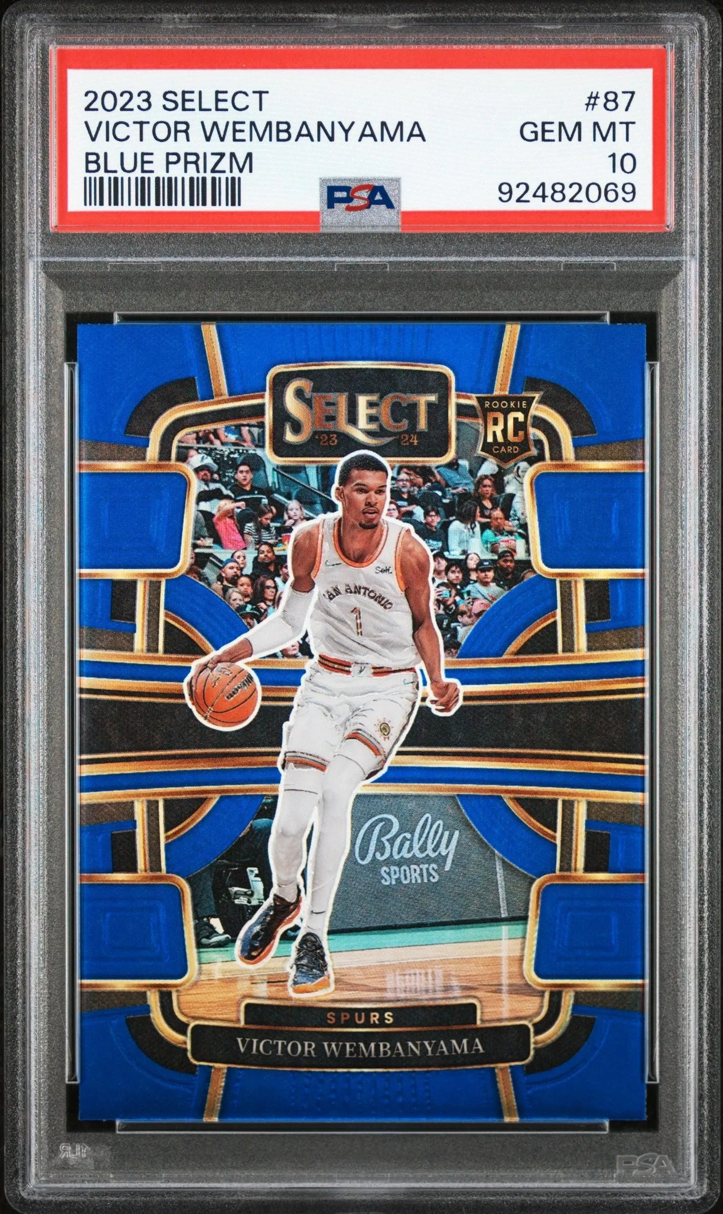 2023 Panini Select #87 Victor Wembanyama Blue Prizm PSA 10
