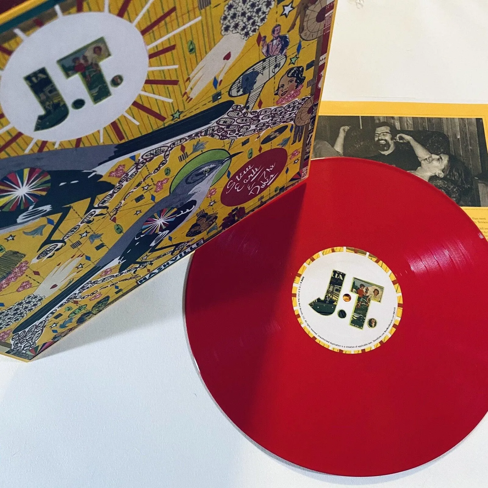 Steve Earle & The Dukes J.T. Colored Vinyl LP Record JUSTIN TOWNES TRIBUTE
