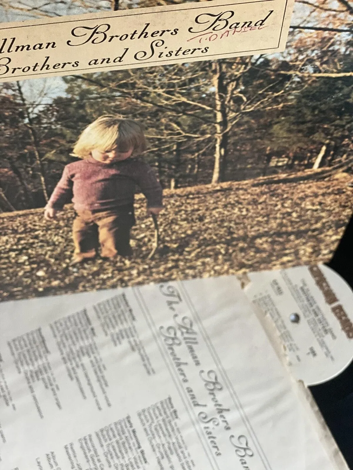 The Allman Brothers Band BROTHERS AND SISTERS Vinyl LP Record VG