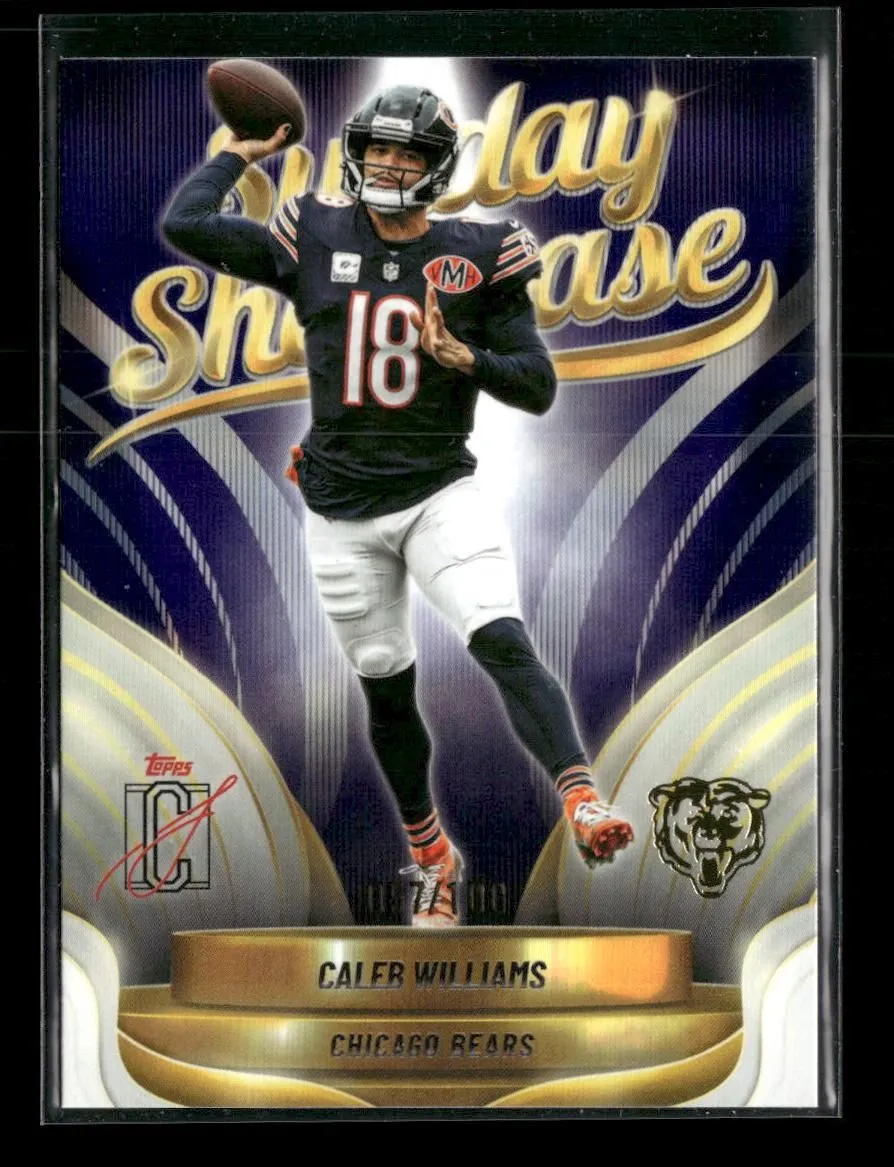 2025 Topps Signature Class Sunday Showcase Purple Caleb Williams #/100 #SS-12