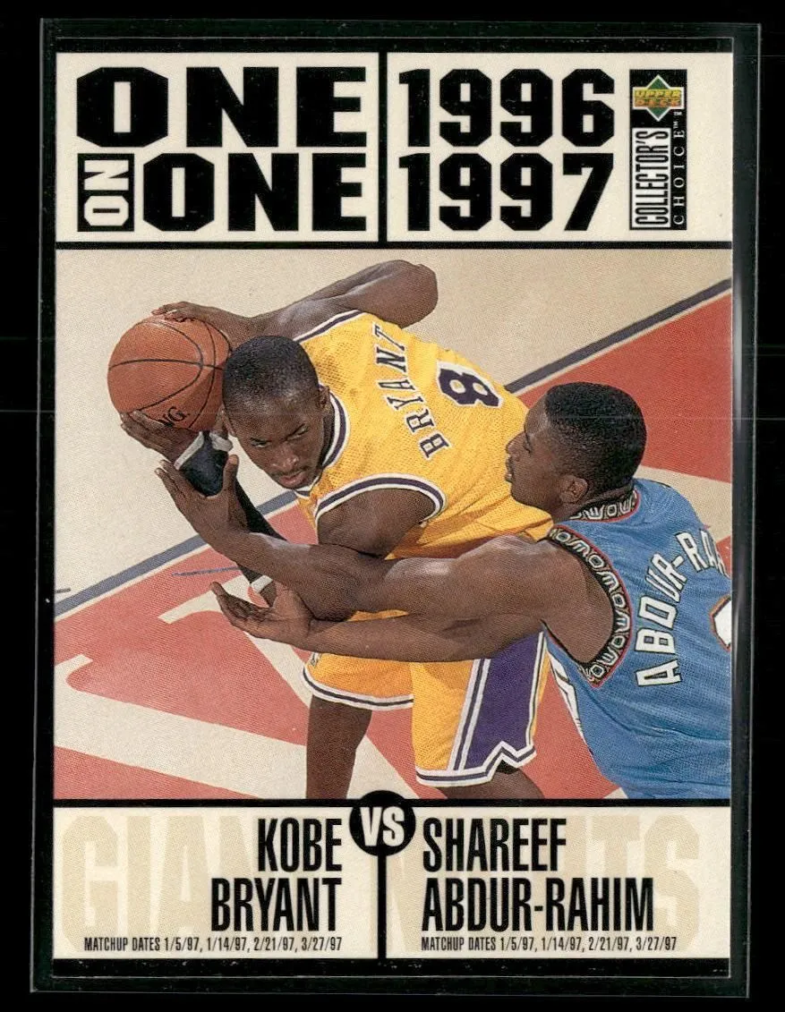 1996-97 Collector's Choice One on One 5x7 Kobe Bryant / Shareef Abdur-Rahim #6