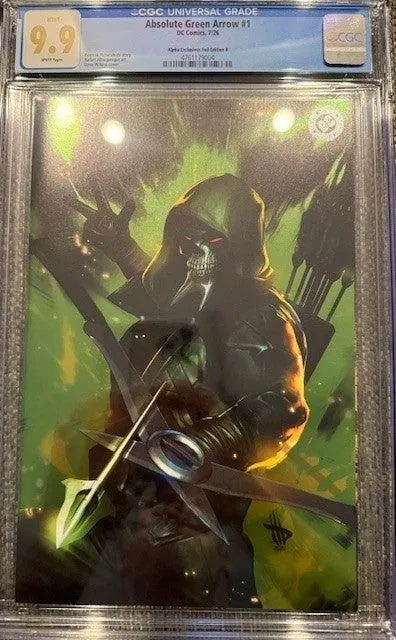Slab | Absolute Green Arrow #1 | CGC 9.9 | Dave Wilkins Green Foil Exclusive